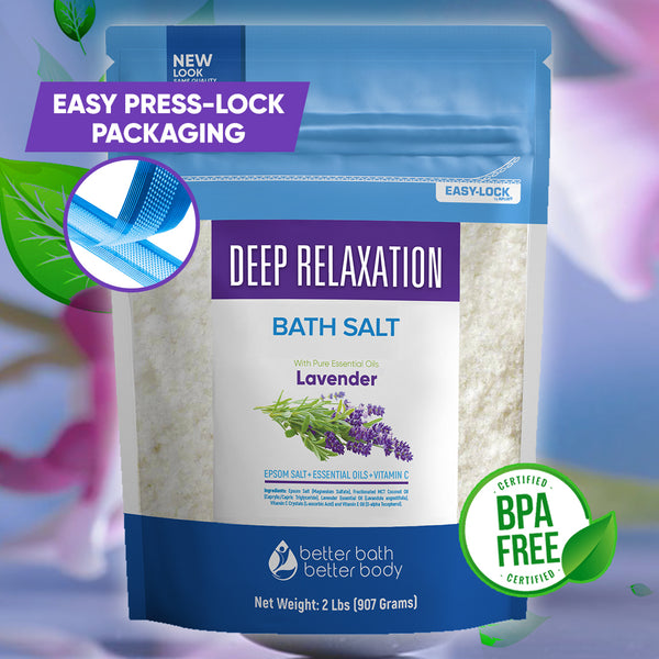 Deep Relaxation Bath Soak - New Moms Salt Bath - Bath While Pregnant –  Better Bath Better Body